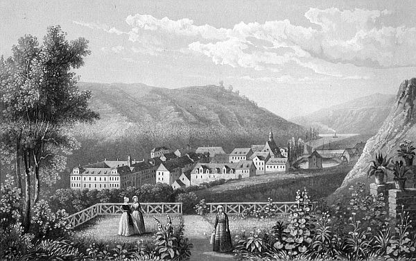 Kupferstich Bad Karlshafen um 1840